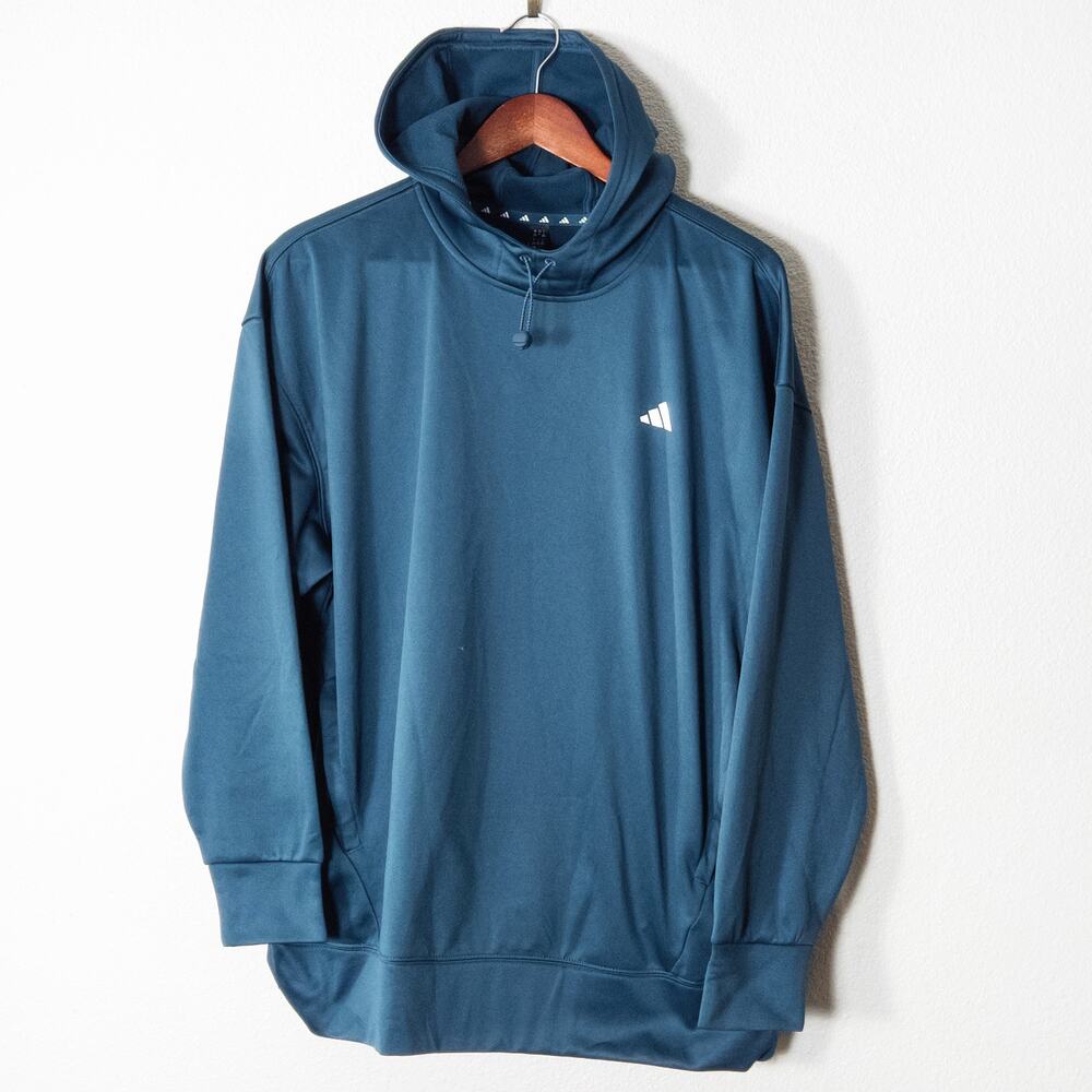 Adidas Womens Activewear Hoodie Size M Blue Athleisure Minimalist